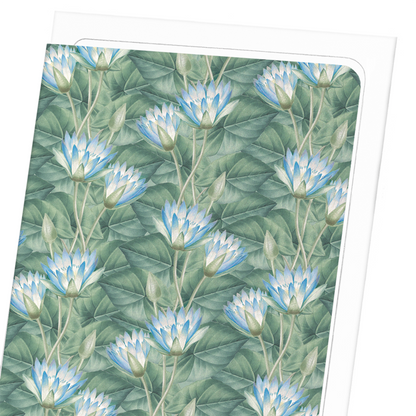 NYMPHAEA COERULEA: Pattern Greeting Card