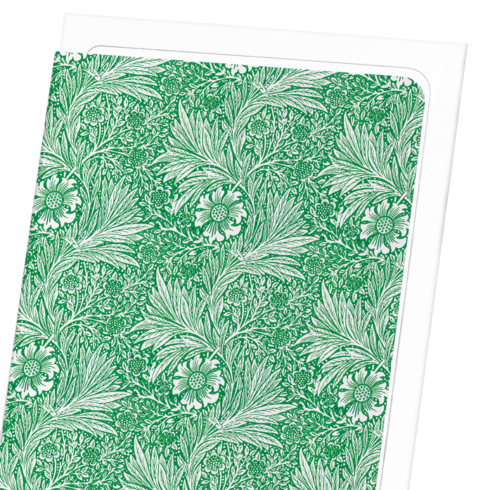 GREEN MARIGOLD: Pattern Greeting Card