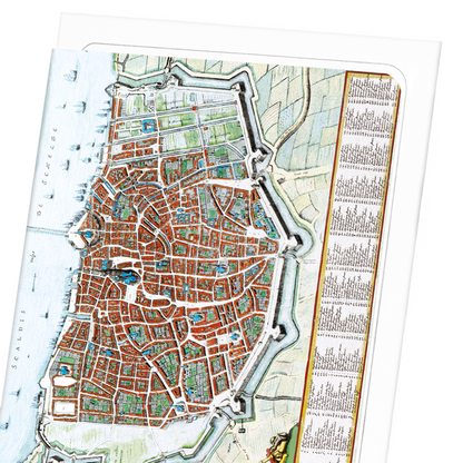 ANTWERP (1652): Antique Map Greeting Card
