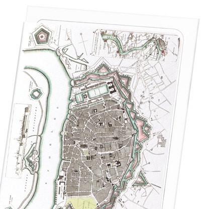 ANTWERP (1832): Antique Map Greeting Card