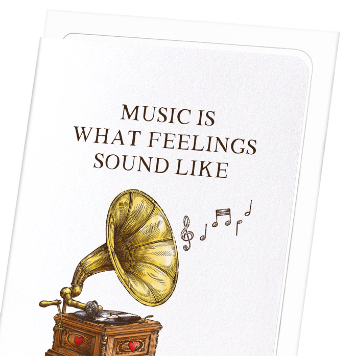 GRAMOPHONE MUSIC: Victorian Greeting Card