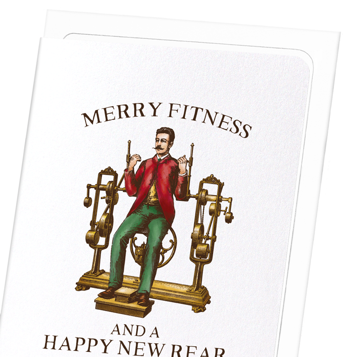 MERRY FITNESS AND NEW REAR: Victorian Greeting Card