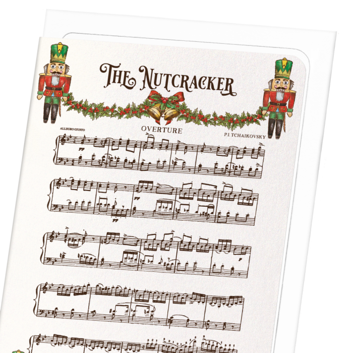 NUTCRACKER MUSIC SCORE: Victorian Greeting Card