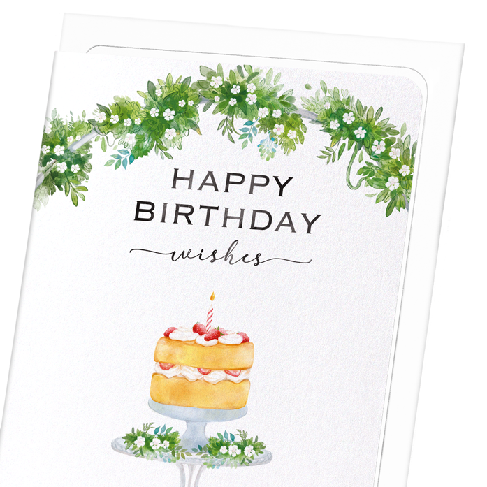 VICTORIA SPONGE CAKE: Watercolour Greeting Card