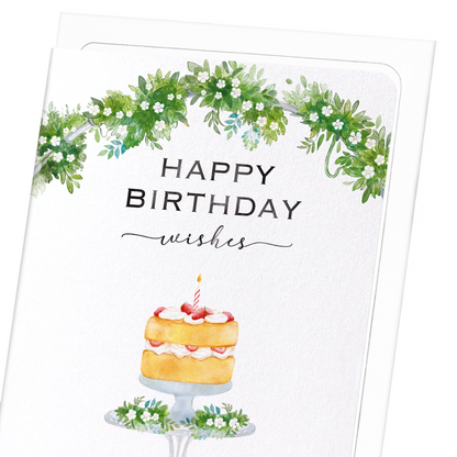 VICTORIA SPONGE CAKE: Watercolour Greeting Card