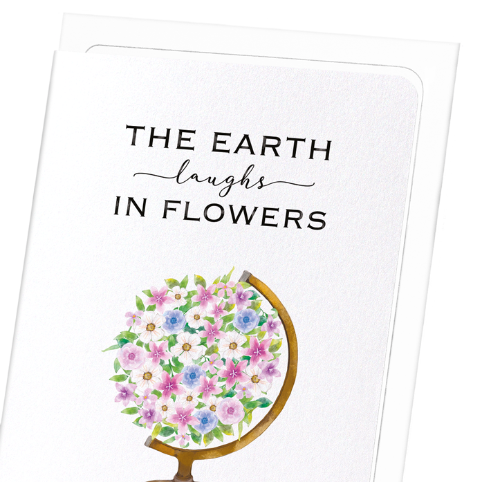 EARTH AND FLOWERS: Watercolour Greeting Card