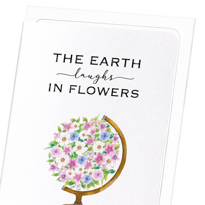 EARTH AND FLOWERS: Watercolour Greeting Card