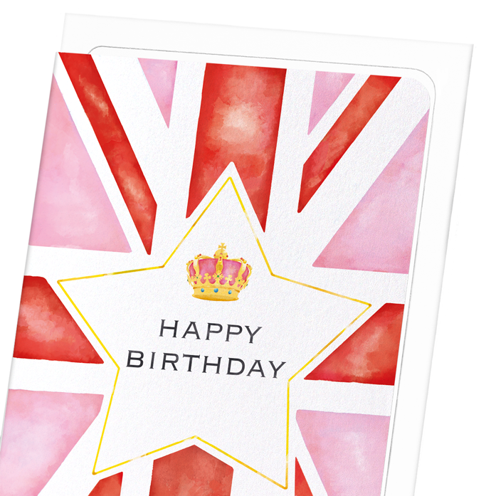 PINK JACK BIRTHDAY: Watercolour Greeting Card