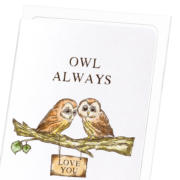 OWL ALWAYS LOVE YOU: Victorian Greeting Card
