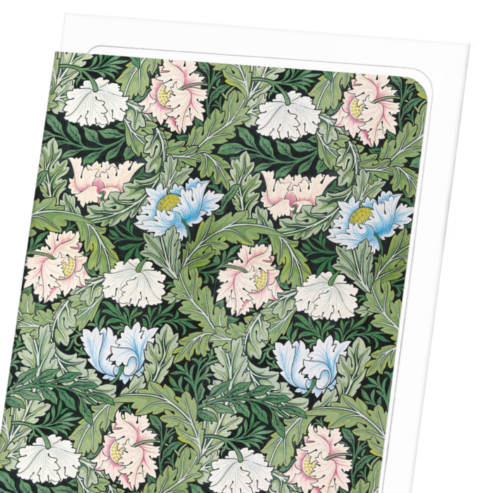 POPPIES AND ACANTHUS FLOWERS (1860): Pattern Greeting Card