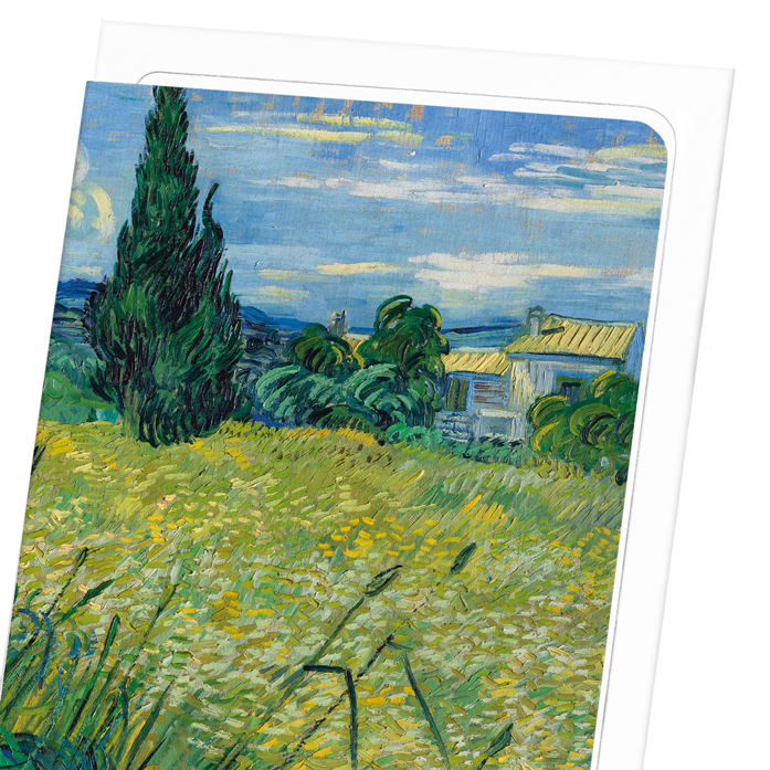 GREEN WHEAT (1889): Painting Greeting Card