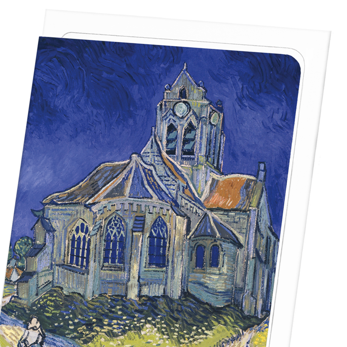 CHURCH AT AUVERS (1890): Painting Greeting Card