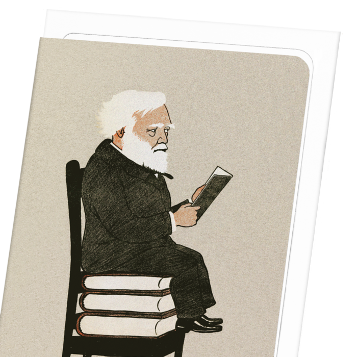 ANDREW CARNEGIE READING (1902): Painting Greeting Card