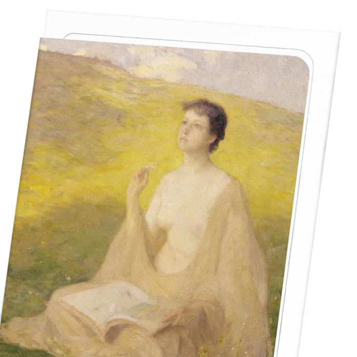 OPEN BOOK (1891): Painting Greeting Card