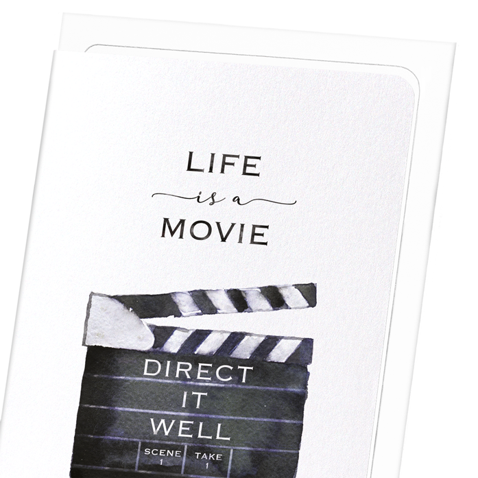 LIFE AS A MOVIE: Watercolour Greeting Card