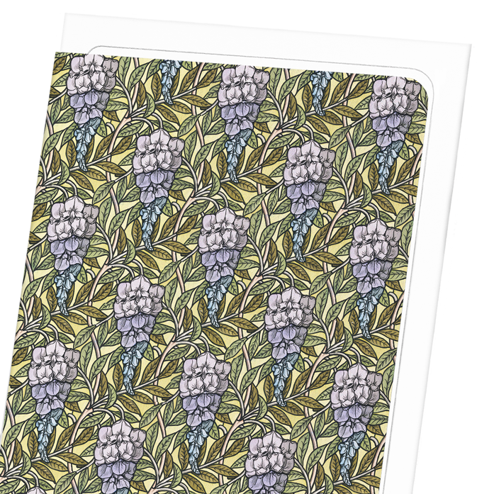 WISTERIA (1896): Pattern Greeting Card