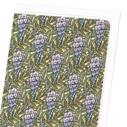 WISTERIA (1896): Pattern Greeting Card