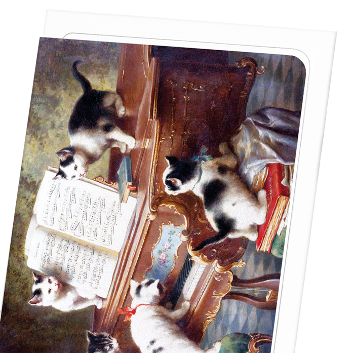 CATS AND MUSIC: Painting Greeting Card