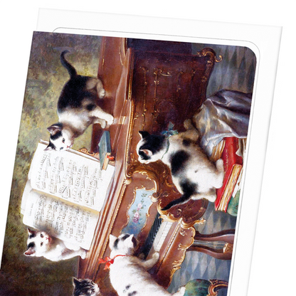 CATS AND MUSIC: Painting Greeting Card