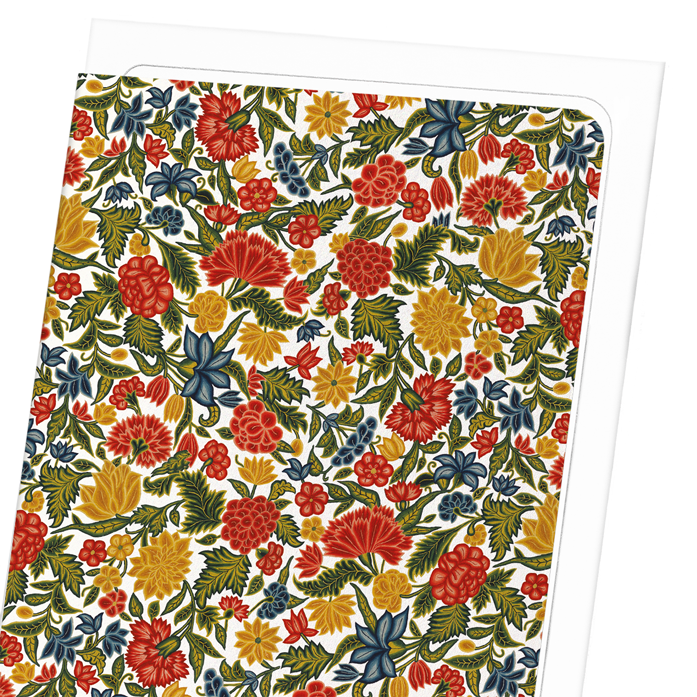 FLOWER DESIGN (18TH C.): Pattern Greeting Card