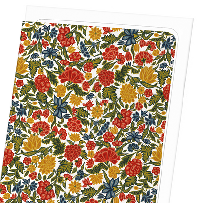FLOWER DESIGN (18TH C.): Pattern Greeting Card