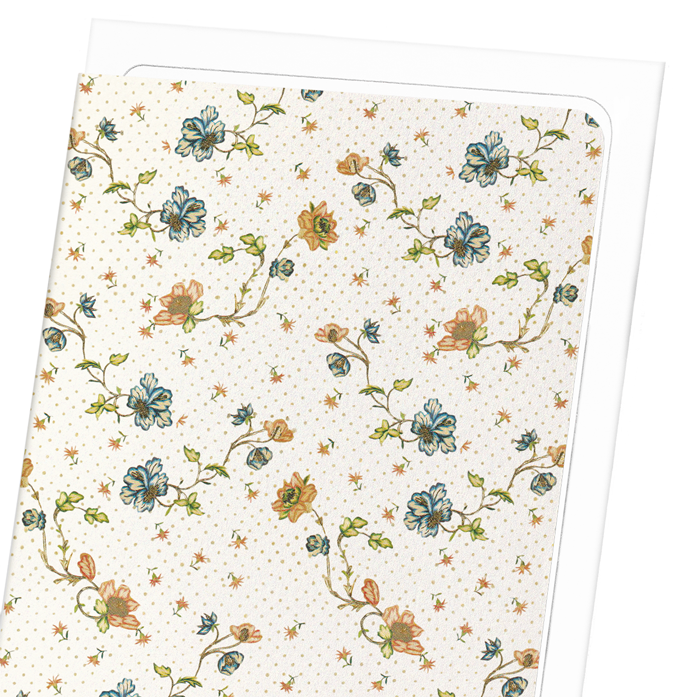 POLKA DOTS AND FLOWERS (18TH C.) : Pattern Greeting Card