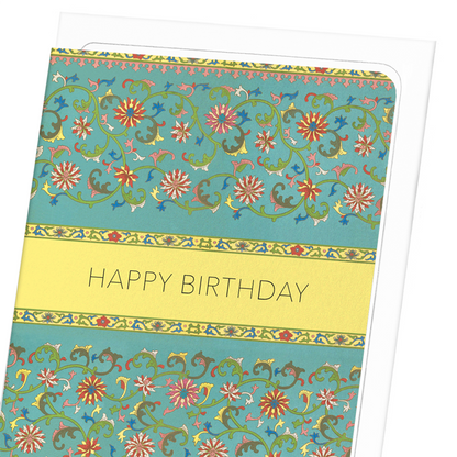BIRTHDAY WISHES ON CHINESE PATTERN: Pattern Greeting Card