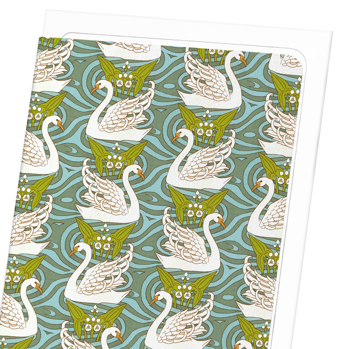 SWAN AND KATNISS (1897) : Pattern Greeting Card