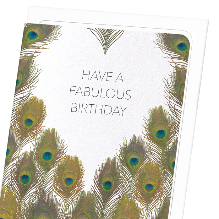 FABULOUS PEACOCK BIRTHDAY: Painting Greeting Card