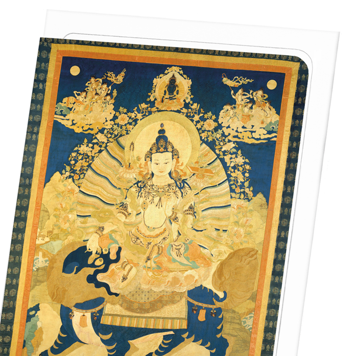 MANJUSHRI BODHISATTVA OF WISDOM (17TH-18TH C.): Painting Greeting Card