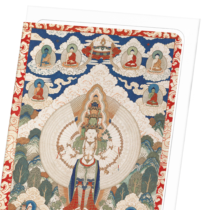 ELEVEN HEADED GUANYIN (1778): Painting Greeting Card