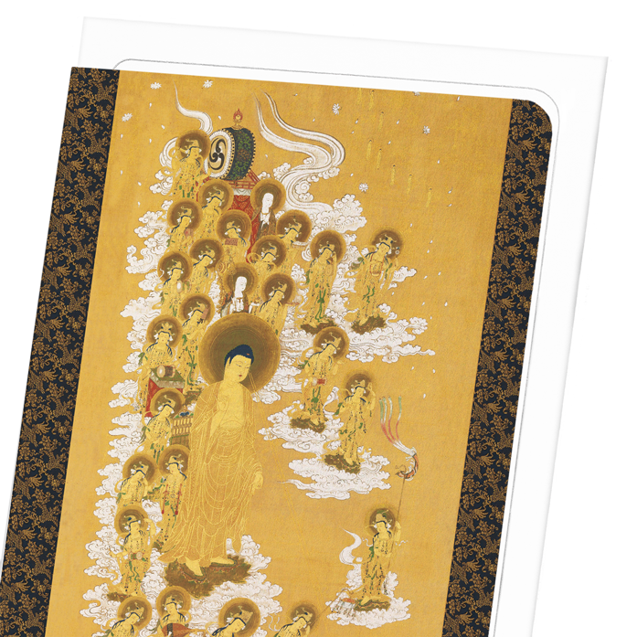 DESCENT OF AMIDA BUDDHA (1668): Painting Greeting Card
