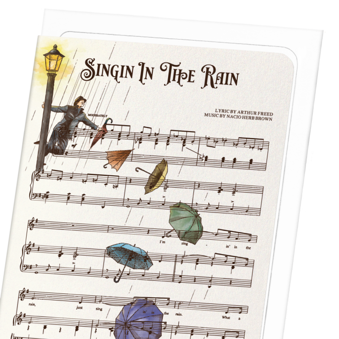 SINGIN’ IN THE RAIN: Victorian Greeting Card
