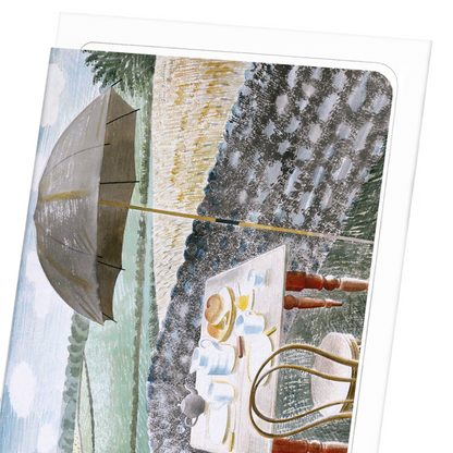 TEA AT FURLONGS (1939): Painting Greeting Card