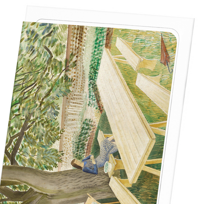 TWO WOMEN IN A GARDEN (1933): Painting Greeting Card