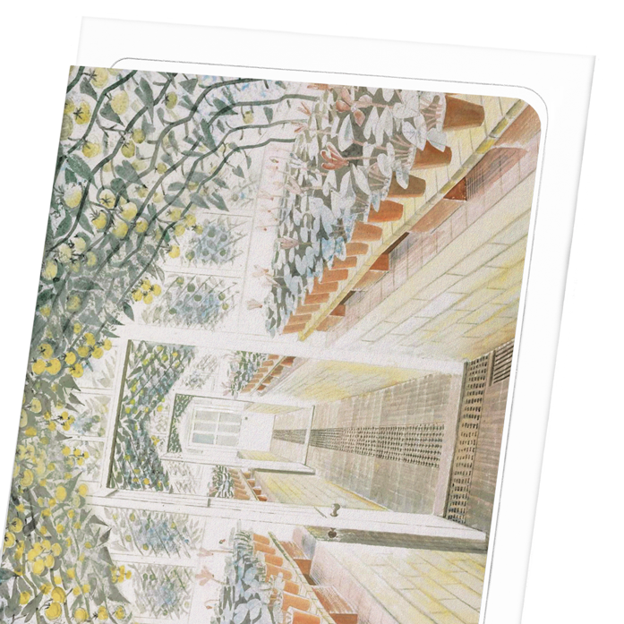 THE GREENHOUSE: CYCLAMEN AND TOMATOES (1935): Painting Greeting Card