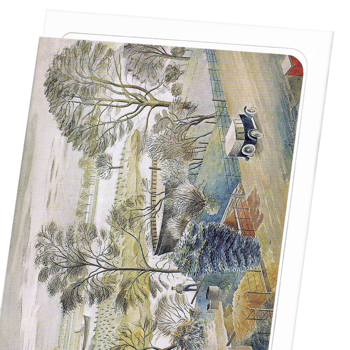 CHISWICK EYOT (1933): Painting Greeting Card