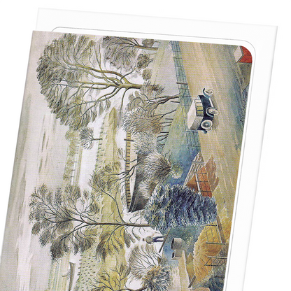 CHISWICK EYOT (1933): Painting Greeting Card
