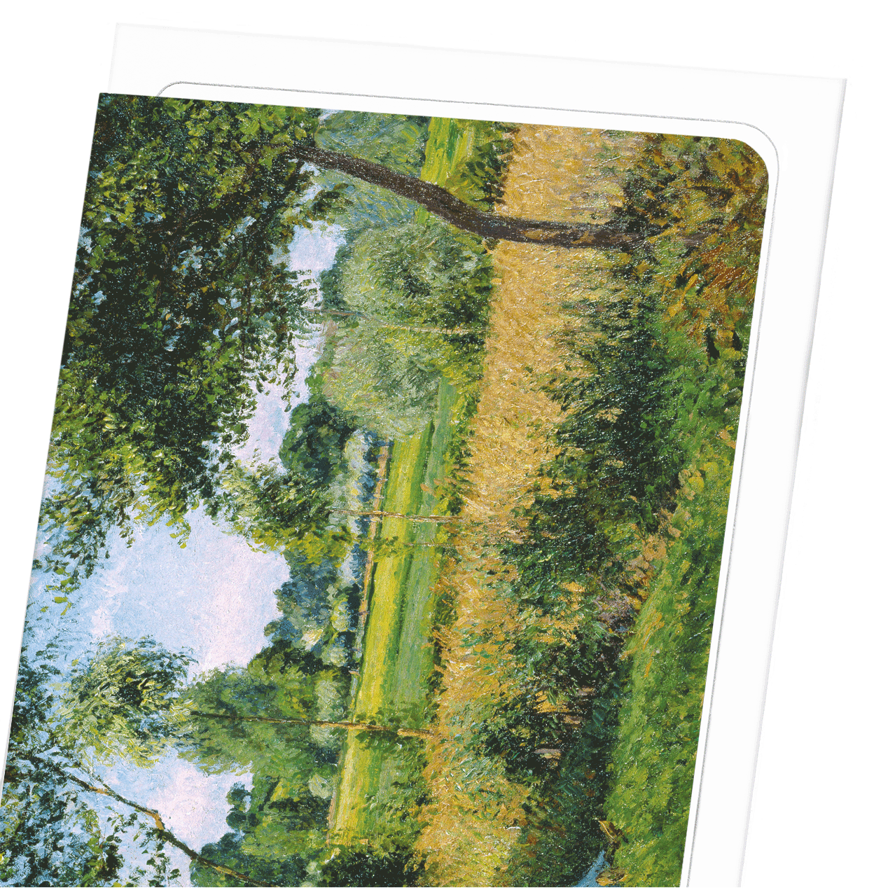 MORNING SUNLIGHT EFFECT, ERAGNY (1899): Painting Greeting Card