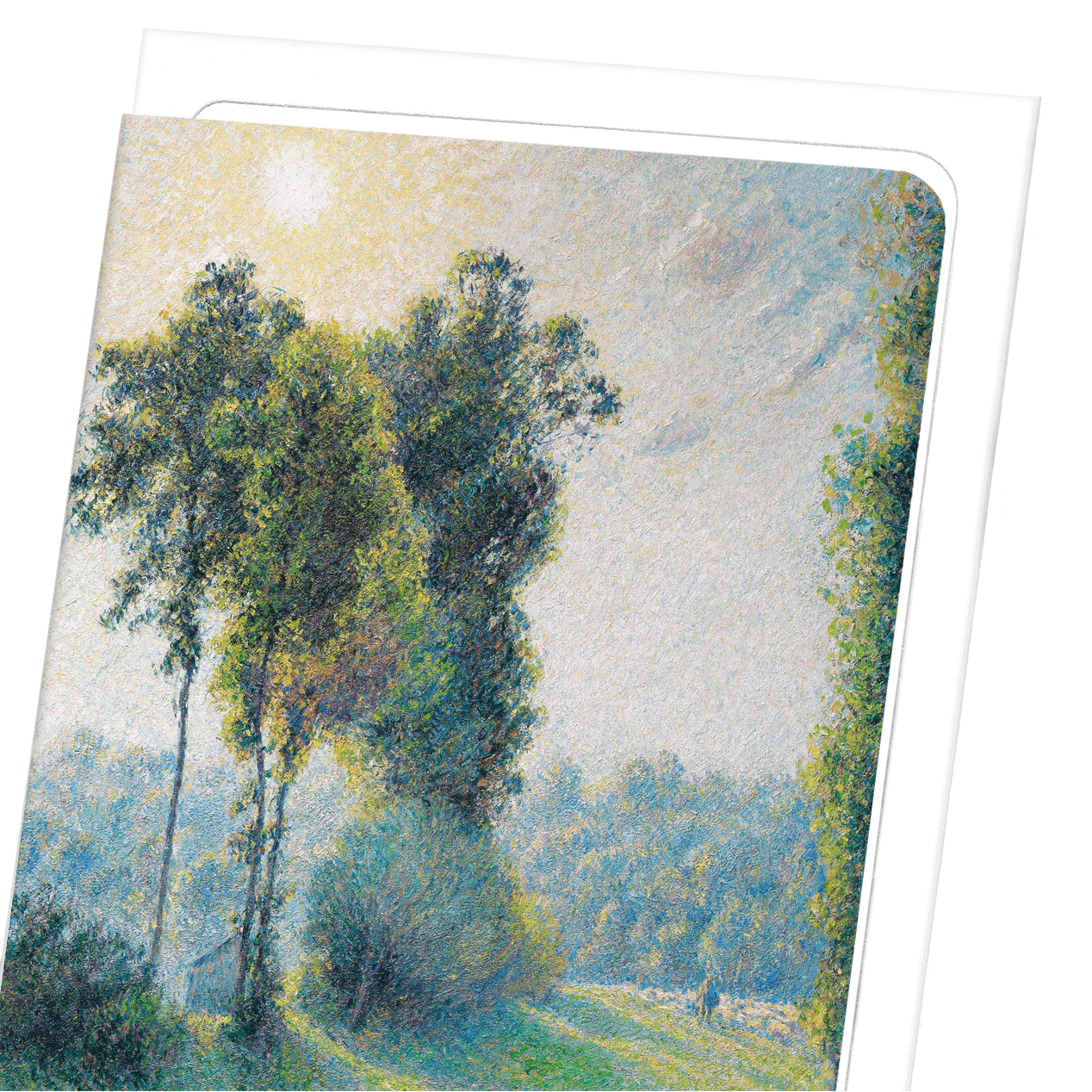 LANDSCAPE AT SAINT-CHARLES, SUNSET (1891): Painting Greeting Card