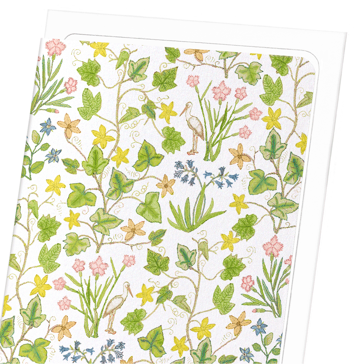 IVY AND FLOWERS ON WHITE (16TH C.): Pattern Greeting Card