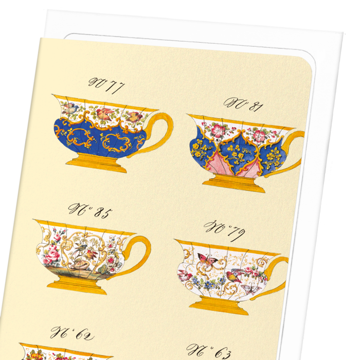 FRENCH TEA CUP SET B (C. 1825-1850): Painting Greeting Card