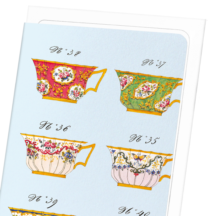 FRENCH TEA CUP SET E (C. 1825-1850): Painting Greeting Card