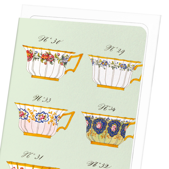 FRENCH TEA CUP SET H (C. 1825-1850): Painting Greeting Card