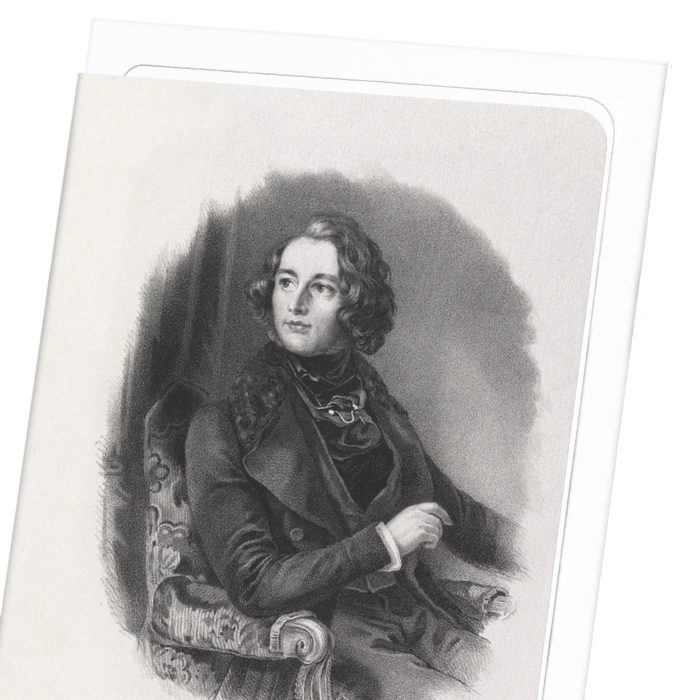 PORTRAIT OF CHARLES DICKENS (1839): Painting Greeting Card