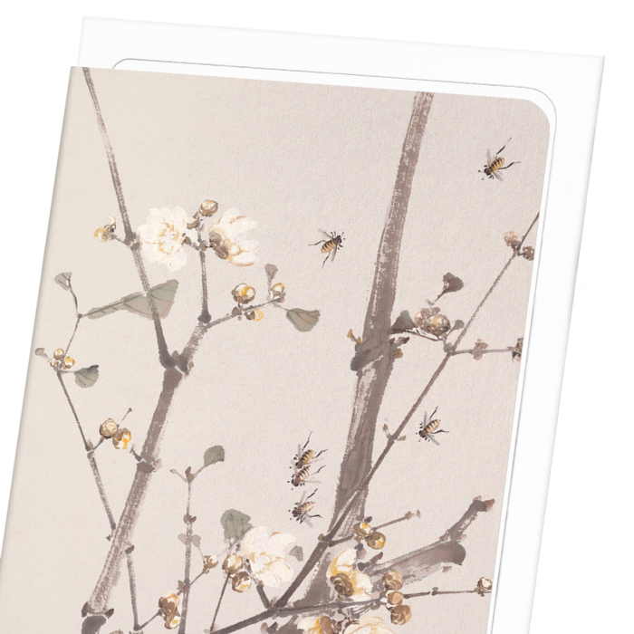 BEES AND FLOWERS (1865): Painting Greeting Card