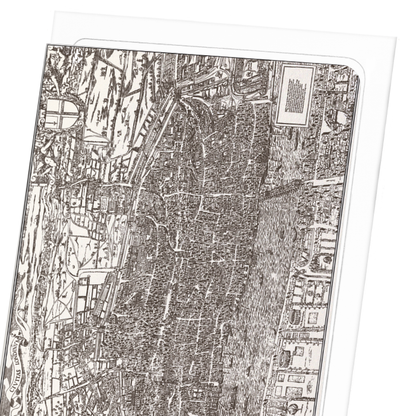 CIVITAS LONDINUM (C.1561-1570): Antique Map Greeting Card