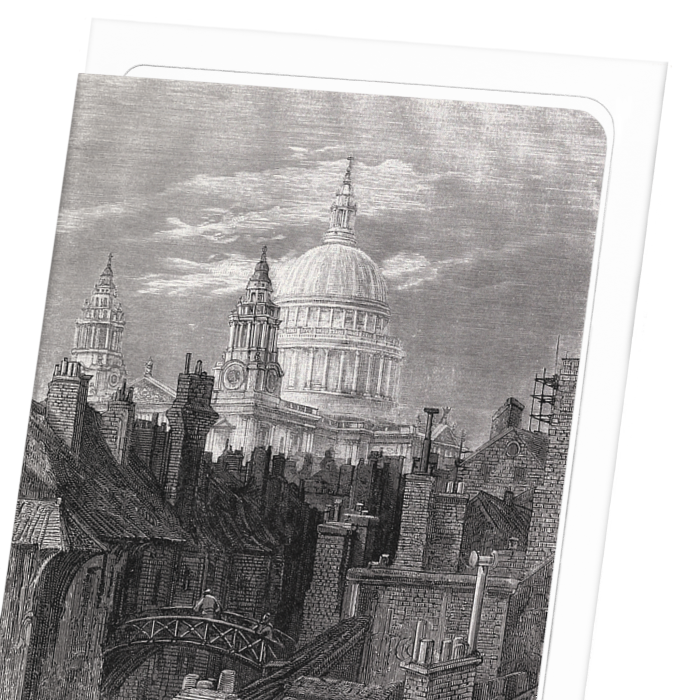 ST PAUL’S FROM THE BREWERY BRIDGE (1873): Painting Greeting Card