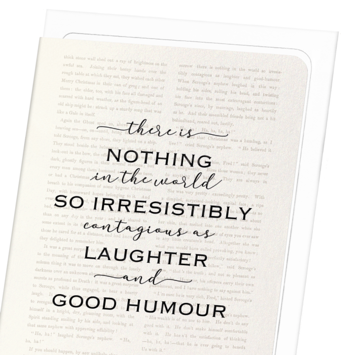 LAUGHTER AND GOOD HUMOUR (1843): Victorian Greeting Card