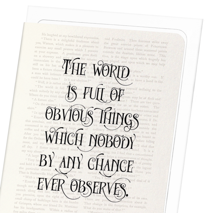 THE WORLD IS FULL OF OBVIOUS THINGS (1902): Victorian Greeting Card